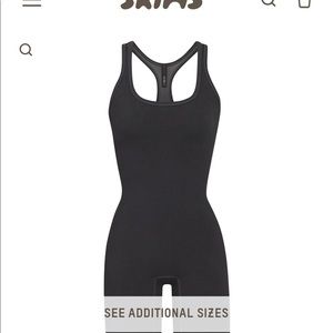 Skims Outdoor Midthigh bodysuit in Soot (Black) SOLD OUT ON SKIMS WEBSITE
